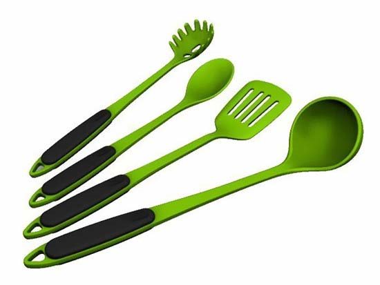 SS009 Silicone Soup Spoon 4 sets